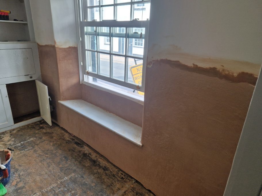 wall after DPC injection