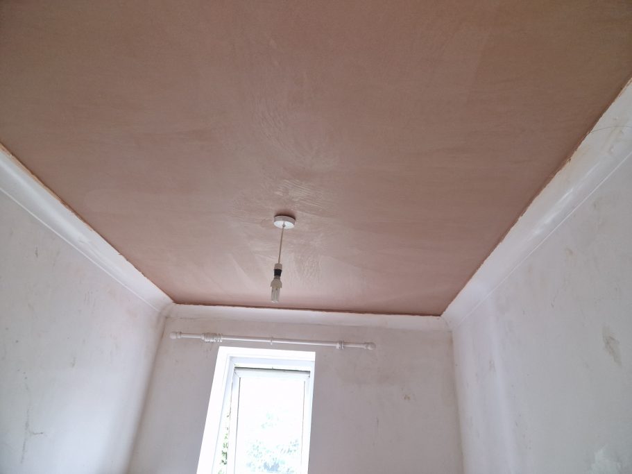 plastered ceiling